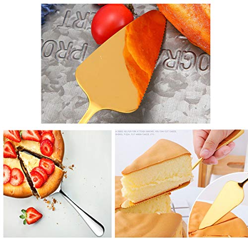 TANGGER 8 pcs Pala de Pastel Pala de Pizza,Serrada de Acero Inoxidable Accesorios para Pasteles Restaurante de Bistec Panadería