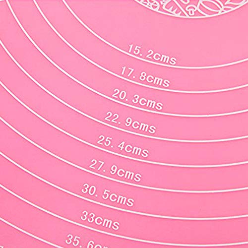 Tapete de Silicona para Hornear con Medidas, 29 * 26cm Espesador de repostería Rolling Mat Bakeware Liners Cooking Mat