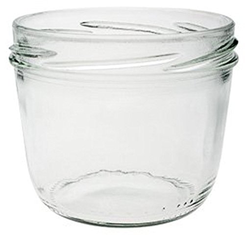 Tarro Juego de tarros vasos | cantidad 25 pieza | cantidad de relleno 230 ml, con Tapa de rosca Tapa Color Oro 25 etiquetas NZ para escribir | Allrounder para tarros para conservas (