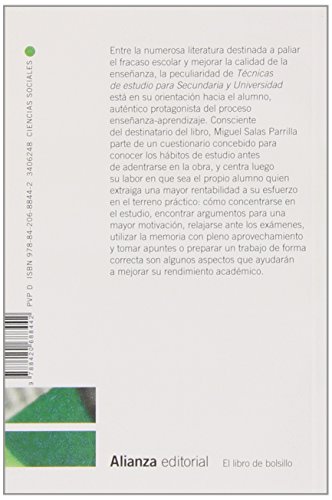 Técnicas De Estudio Para Secundaria Y Universidad (El Libro De Bolsillo - Ciencias Sociales) - 9788420688442