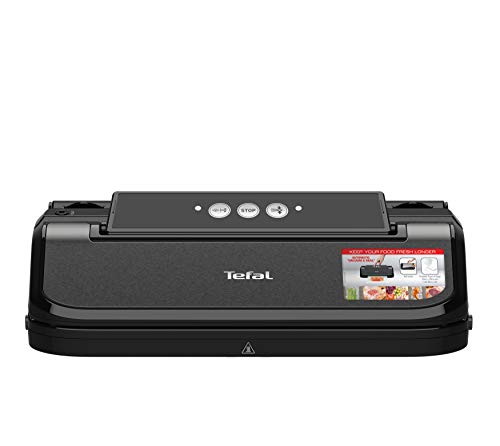 Tefal Fresh Lock VT2550 Envasadora al vacío, Negro, 9, 4/15, 8/38, 7 cm