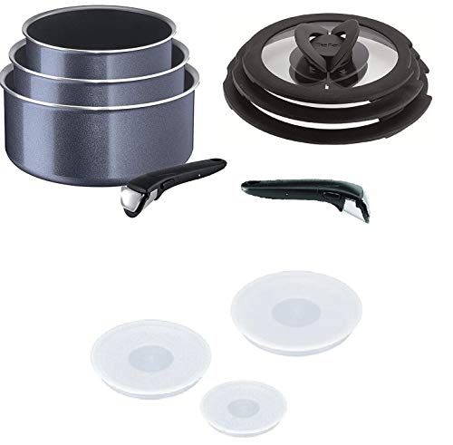 Tefal Ingenio - Juego de 11 cacerolas esmaltadas (sin inducción)