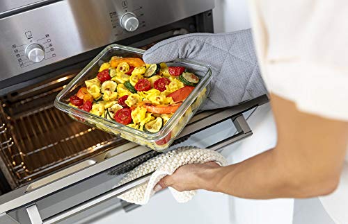 Tefal Masterseal Fresh Glass - Caja de Cristal para conservar Alimentos, Cristal, Rojo, 3 l