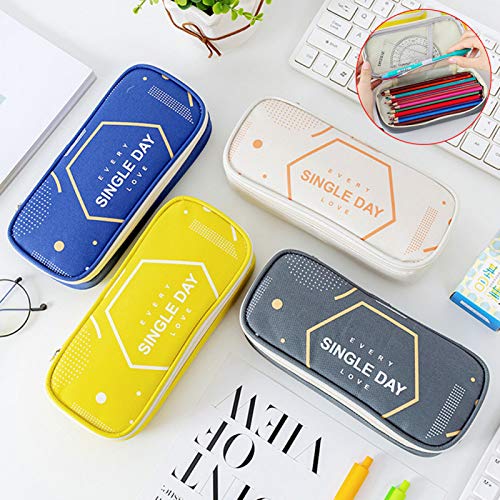 Tenedor de la caja del lápiz de la cremallera de la capacidad grande, accesorios de la escuela de los estudiantes de los