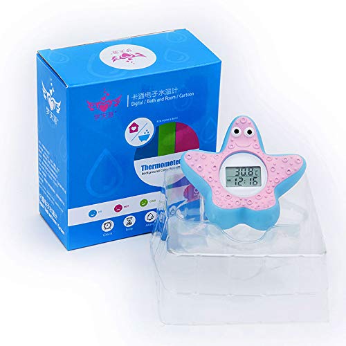 Termómetro de Baño para Bebés,Termómetro Bebe Bañera digital,Termometro Agua Bebe,con Alarma de Advertencia LED, Estrella de Mar