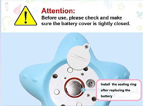 Termómetro de Baño para Bebés,Termómetro Bebe Bañera digital,Termometro Agua Bebe,con Alarma de Advertencia LED, Estrella de Mar