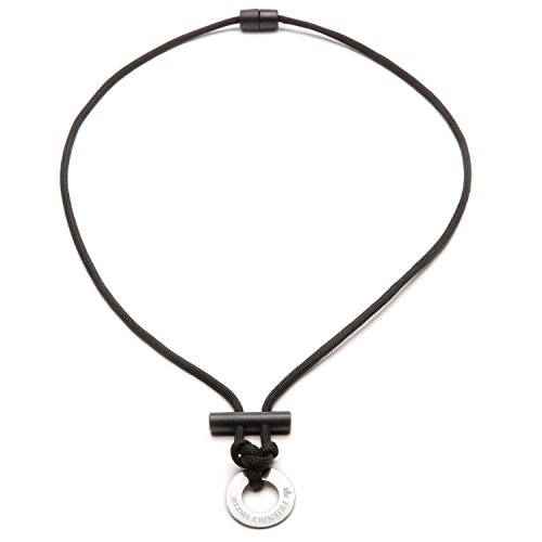 The Friendly Swede Collar de Paracord con Iniciador de Fuego - GARANTÍA DE por Vida (Negro)