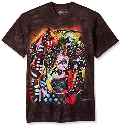 The Mountain - Camiseta de perro salchicha brillante para hombre - Negro - Large