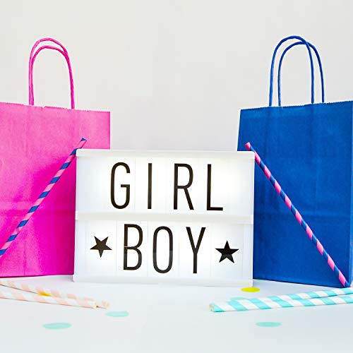 Thepaperbagstore 20 Bolsas De Papel para Fiestas Y Regalos, con Asas Retorcidas - Blanco - 180x220x80mm