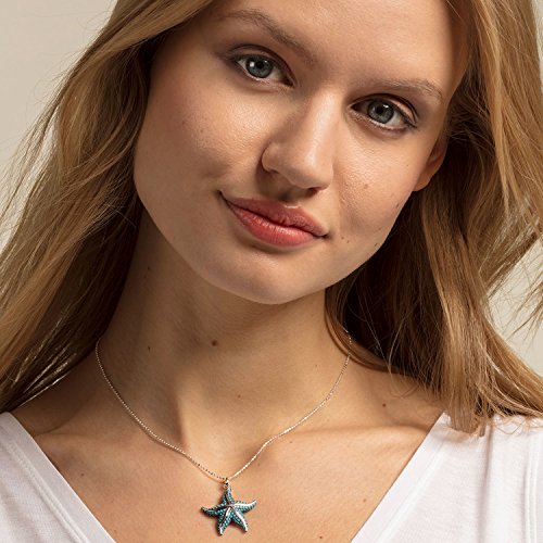 Thomas Sabo - Colgante de Mujer"Estrella de Mar Glam & Soul", Plata de Ley 925, Azul