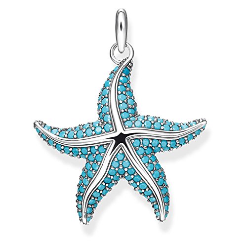 Thomas Sabo - Colgante de Mujer"Estrella de Mar Glam & Soul", Plata de Ley 925, Azul