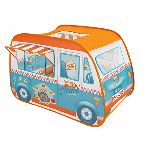 Tienda de campaña para niños, diseñada como un camión alimentario/helado o furgoneta, para niñas/niños