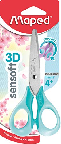 TIJERAS SENSOFT COLORES VARIADOS PASTEL 13CM BLISTER. MAPED 484213