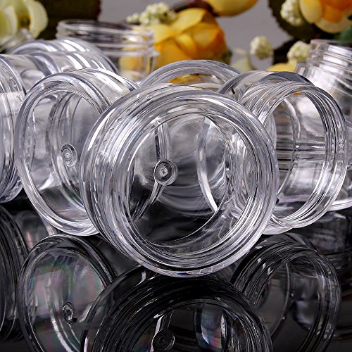 TININNA 25/50/100/200 Pcs 3 gram claras vacía de plástico envases cosméticos Tarros Olla con Tapas de 100 PC