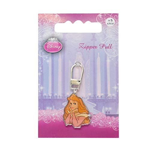 Tirador de cremallera metálico, princesa Disney, La Bella Durmiente Ref. 244