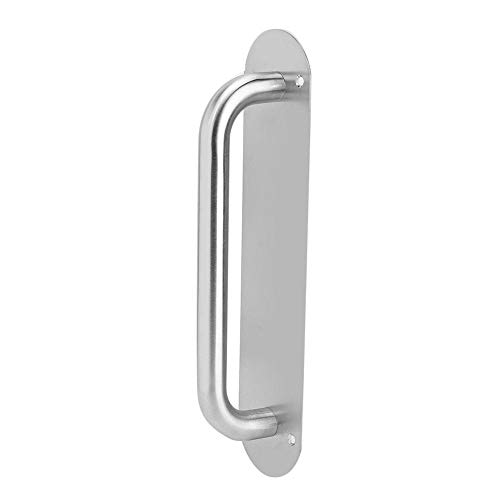 Tirador de puerta de acero inoxidable Pull and Push Plate Pomo para puerta de cocina, restaurante, bar, negocios, Place con tornillos Oval L