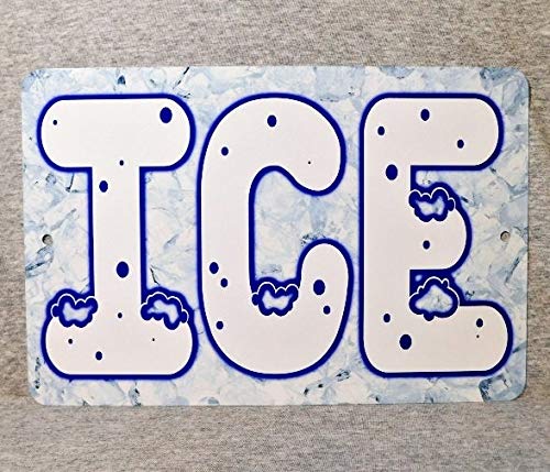 Tiukiu Metal Sign máquina de Hielo al por Menor para la Venta Frozen Vendor Vending Packaged Cold Drinks Retailer Garage Man Cave de Aluminio