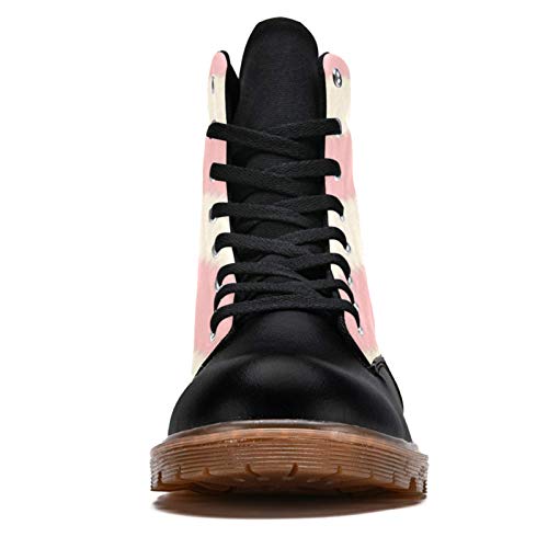 TIZORAX Botas de invierno para las mujeres Candy Bar imprime la parte superior alta con cordones clásicos zapatos escolares de lona, color Multicolor, talla 41 EU