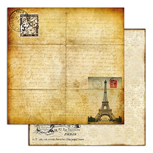 Toga PS153 Vintage – Juego de 10 Hojas Papel 30,5 x 30,5 x 0,1 cm, Multicolor