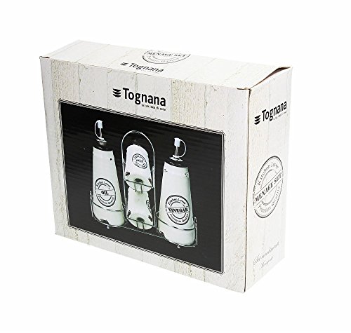 Tognana Urban Chic Menage Aceite, vinagre, Sal, Pimienta, cerámica, Blanco, 1