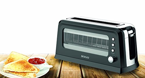 Tostador con ventana cristal Sogo SS-5445 - Ranura larga