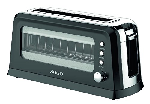 Tostador con ventana cristal Sogo SS-5445 - Ranura larga