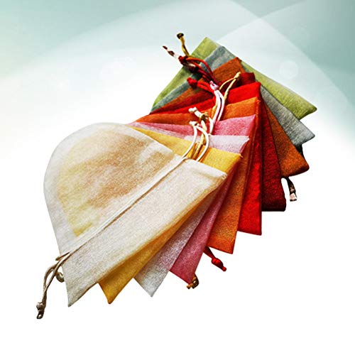 TOYANDONA Bolsos de Organza Caramelo Bouquet seco Bolsillo de Regalo Bolsa de decoración (Color al Azar) 12pcs
