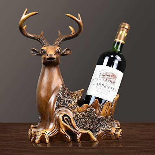 Tritow Nordic Elk Wine Rack Decoración Minimalista Moderna Sala Comedor Hogar Creativo Estante de Vino Gabinete Decoración Regalo Tenedor del Vino