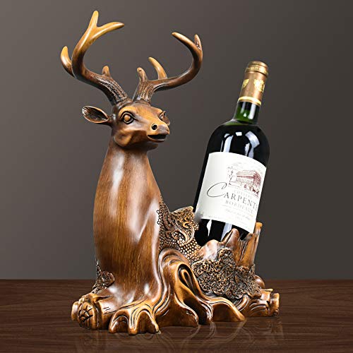Tritow Nordic Elk Wine Rack Decoración Minimalista Moderna Sala Comedor Hogar Creativo Estante de Vino Gabinete Decoración Regalo Tenedor del Vino
