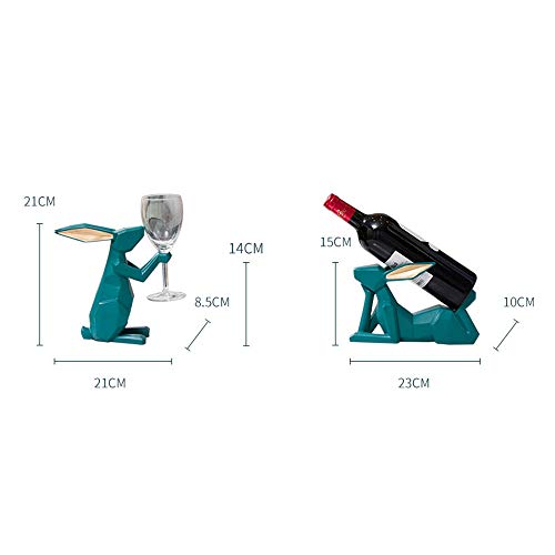 Tritow Nordic Geométrico Minimalista Conejo Decorativo Estante del vino Decoración Mesa de centro Mesa de centro Estante del vino Decoración del gabinete Minimalista moderno Hogar creativo Tenedor del