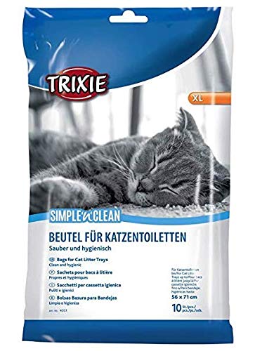 Trixie - bandeja de basura bolsas para caja de gatos, tamaño XL (hasta 56 x 71 ccm) 10 paquetes de 6 xunidades ( 6 Paquetes – 60 unidades en total) – Bulk Buy