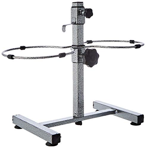 Trixie - soporte para cuencos para perros, 2 x 0,75 L (diámetro 15 cm), hasta 27 cm de altura ajustable, negro