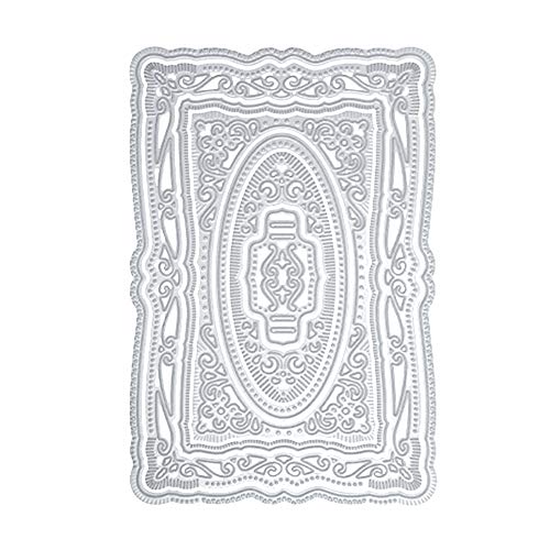 Troqueles de corte, marco de fotos ovalado rectangular troquelado para manualidades, álbumes de recortes, tarjetas, caja de regalo, plantilla de metal en relieve