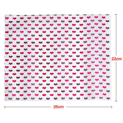 TsunNee - Papel para envolver alimentos; papel encerado impermeable a prueba de aceites; envoltorio para regalos, manualidades, pasteles, queso, turrón, chocolate, 25 x 22 cm