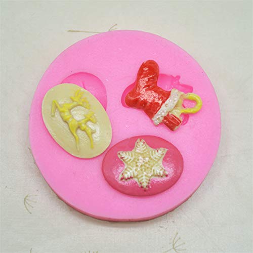 TTaceb moldes de Navidad moldes Silicona reposteria Navidad Profesional de Navidad Molde Navidad Molde Reutilizable de Navidad Molde