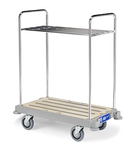 TTS Cleaning 0h003955 Green Hotel 955 carro porta maletas, ruedas 125 mm), base de madera, 2 bujes, 5 Traversi