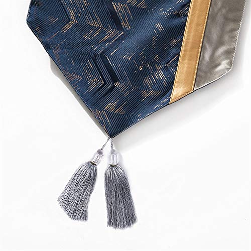 TUANZI Squisito Runner da tavolo Inicio de imitación de Terciopelo Corredor de la Tabla, per Feste, ristoranti e attività all'aperto (Color : Blue, Size : 32X210cm)