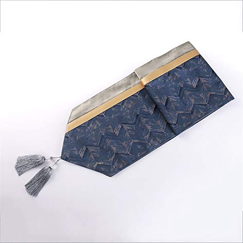 TUANZI Squisito Runner da tavolo Inicio de imitación de Terciopelo Corredor de la Tabla, per Feste, ristoranti e attività all'aperto (Color : Blue, Size : 32X210cm)