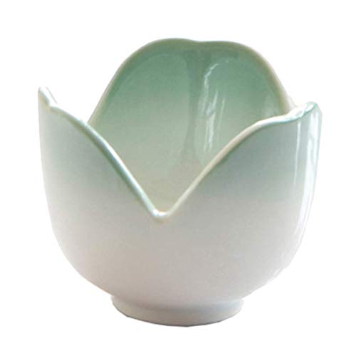 Tubayia - Huevera de cerámica con Forma de Flor, Ideal para casa, Restaurante o Hotel
