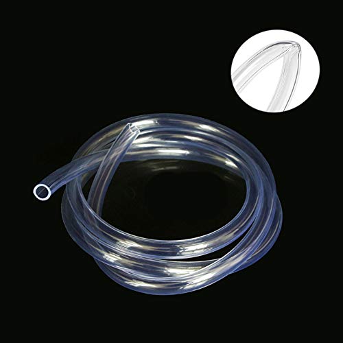 Tubo Pvc,Tubo de Silicona Transparente, Tubo Flexible de PVC Transparente,10 mm (Diámetro Interior) x 12 mm (Diámetro Exterior), para Transferencia de Líquido y Gas,2 Metro de Longitud.