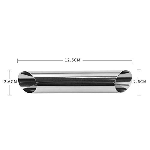 Tubos de acero inoxidable para hacer cannoli, cuernos de crema, tortitas, cruasanes, tartas, pan, 12 unidades