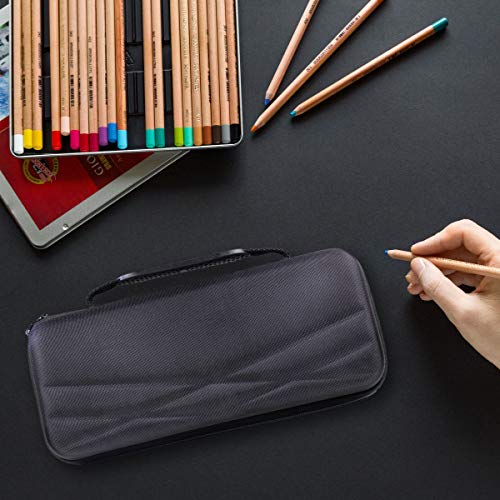 TUDIA - Estuche organizador de goma EVA para suministros de arte, pinceles, rotuladores, suministros de dibujo con asa de transporte