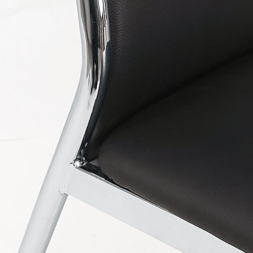 Tumueblekit Pack de Sillas Comedor Tapizada, Polipiel, Negro, 101x43x47 cm, 4 Unidades