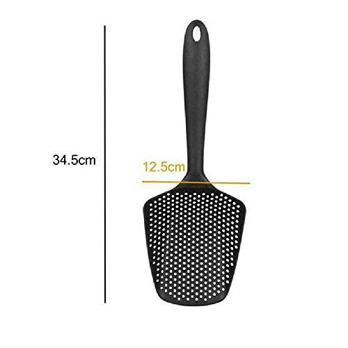 TUOLUO 1 Pieza De Cocina Cuchara De Nailon Cucharón Antiincrustante Filtro De Pantalla De Fugas Red De Alimentos Fritos Filtro Portátil Herramienta De Cocina Doméstica Púrpura