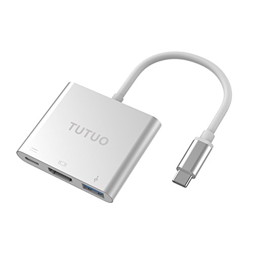 TUTUO Nintendo Switch Dock USB Tipo C a HDMI Adaptador USB Hub Convertidor Cable USB 3.0 y USB C PD (Power Delivery) Hub para Nintendo Switch, Macbook Pro 2017 2016, Samsung Galaxy Note9 S9, Oneplus 6
