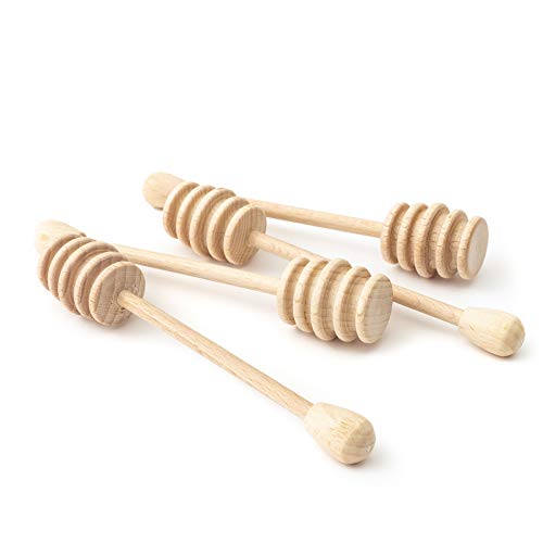 Tuuli Kitchen Cuchara de Miel 4 Piezas en Madera Natural (15cm)