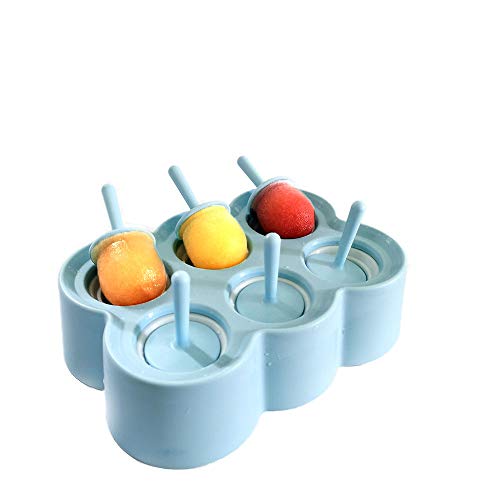 TUXUNQING Moldes para Helados, Uso de 6 pequeños Helados Redondos, moldes para Helados para niños y Adultos, moldes para Helados, moldes para paletas, Mini moldes para paletas de Silicona.