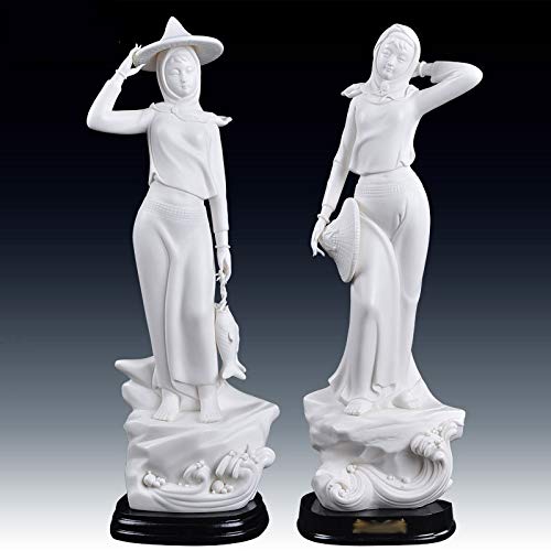 TWDYC Los Muebles de Escritorio, Regalos Populares for la Novia, de Porcelana Blanca Crafts, Cordero Jade Porcelana, Estilo Chino (Color : B)