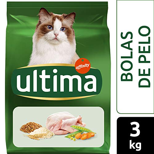 Ultima Pienso para Gatos para Prevenir Bolas de Pelo con Pavo - 3kg