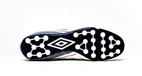Umbro Classico VII AG, Botas de fútbol para Hombre, Blanco (White/Dark Navy/Vermillion D62), 42 EU